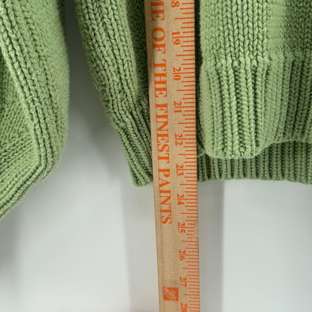 Princess Polly Sage Green Chunky Knit Balloon Sleeve Sweater SM Pullover - Picture 6 of 8